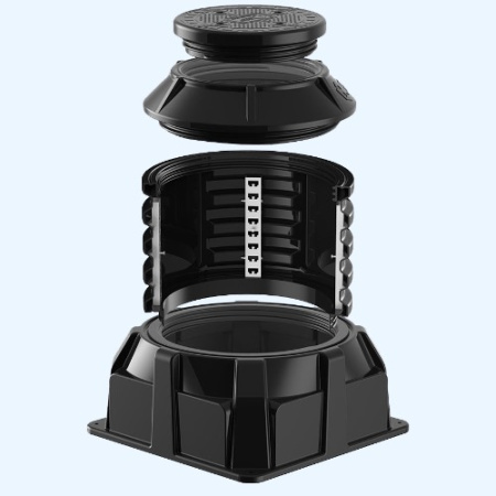 КОД 2 H1100 Колодец оперативного доступа с крышкой D 560 мм с подготовкой к установке кабельных стоек AK11010103 Полимер